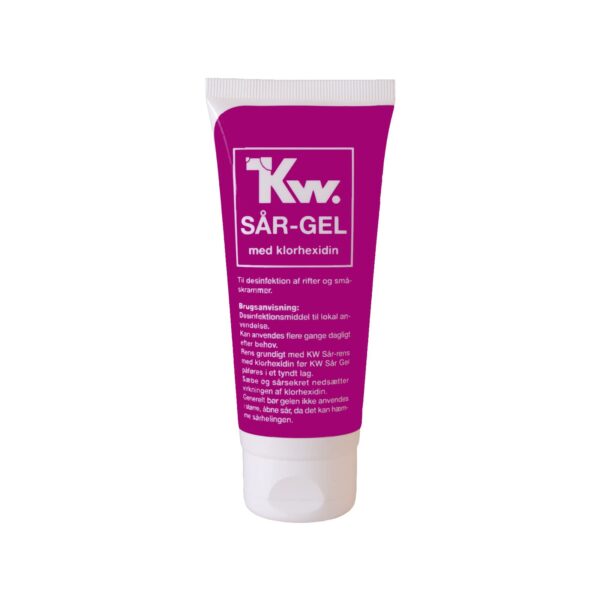 KW SÅR GEL M/KLORHEXIDIN 100 ML | KW pelspleje | Produkter til kæledyr